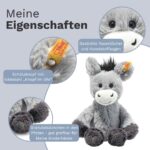 Steiff Kuscheltier Dinkie Esel, Süßes Stofftier mit Kunststoffaugen, Kinder, Jungen & Mädchen, Friends, Plüschtiem – Bild 4